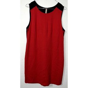 Bailey 44 Red Black Colorblock Sleevless Dress Size Large